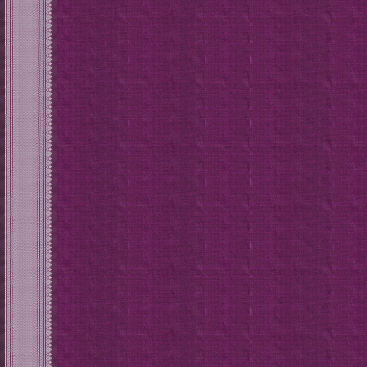 Handwoven Green with Purple Kanchipuram Silk Cotton Saree - 2186T010884DSC