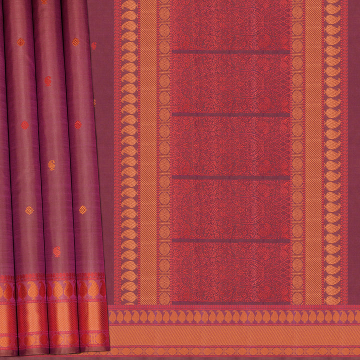Handwoven Pink Kanjivaram Silk Saree - 2220T010705DSC