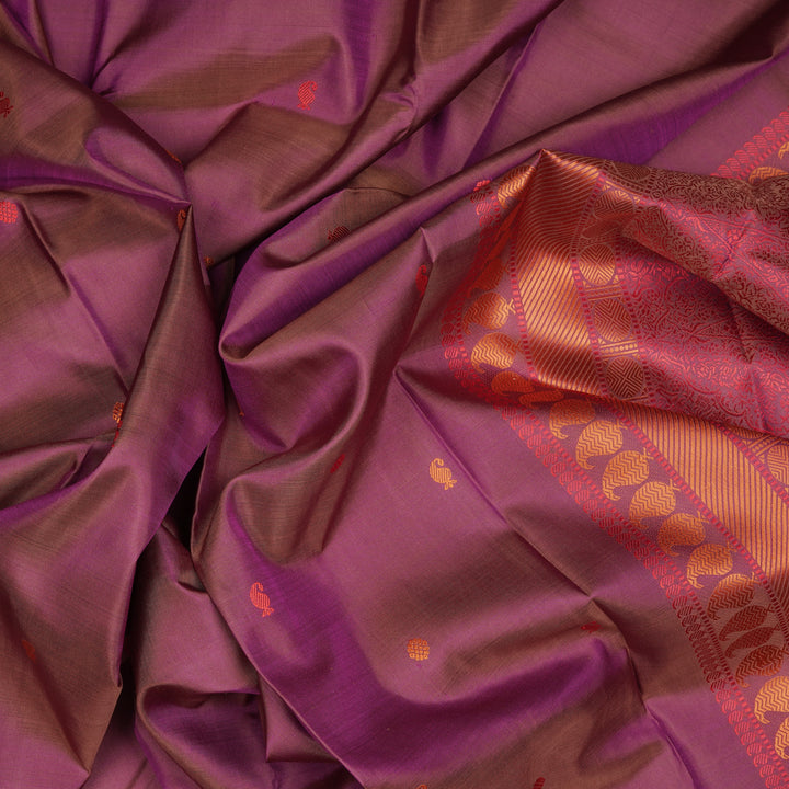 Handwoven Pink Kanjivaram Silk Saree - 2220T010705DSC