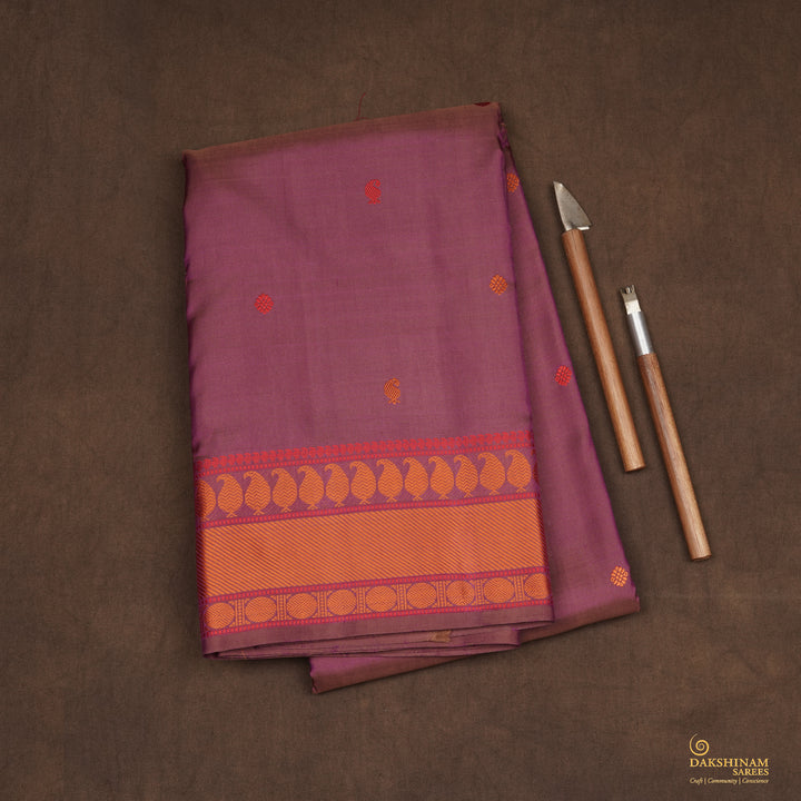 Handwoven Pink Kanjivaram Silk Saree - 2220T010705DSC