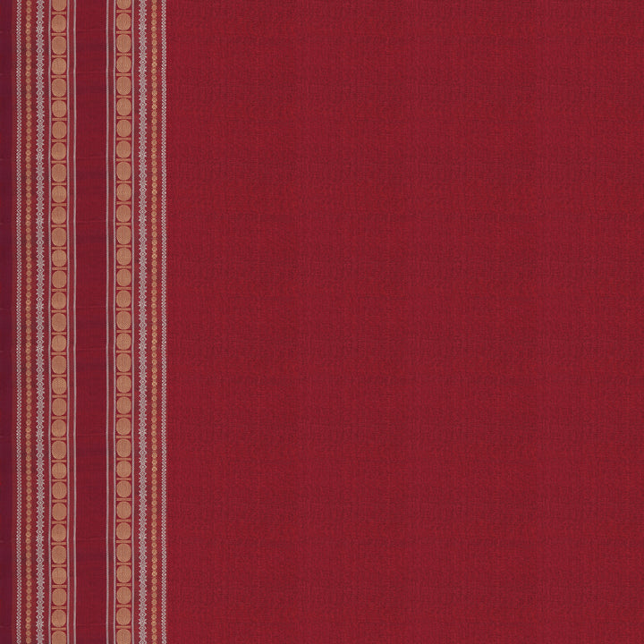 Handwoven Mauve with Red Kanjivaram Silk Saree - 2245T010868DSC