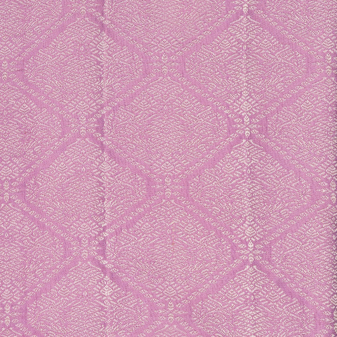 Handwoven Pink with Lavender Kanjivaram Silk Saree - 2538T012447DSC