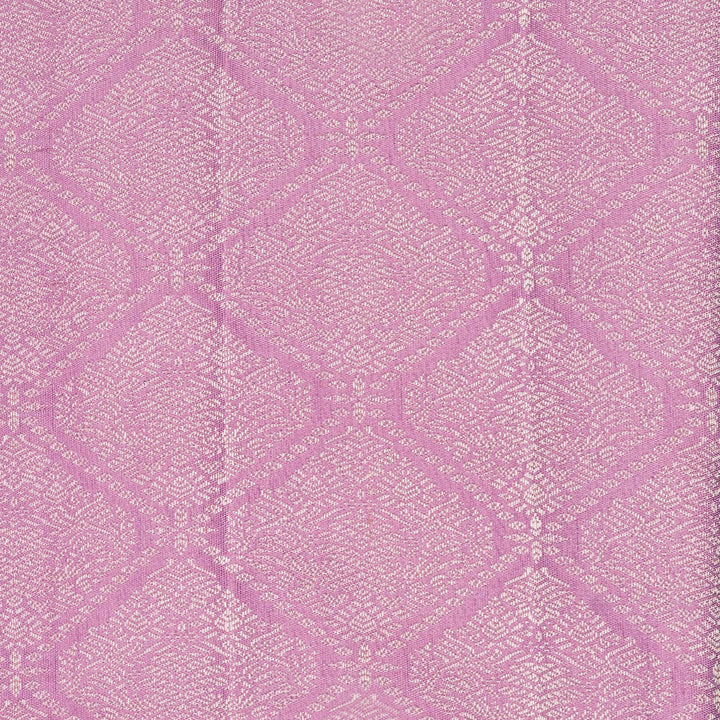Handwoven Pink with Lavender Kanjivaram Silk Saree - 2538T012447DSC
