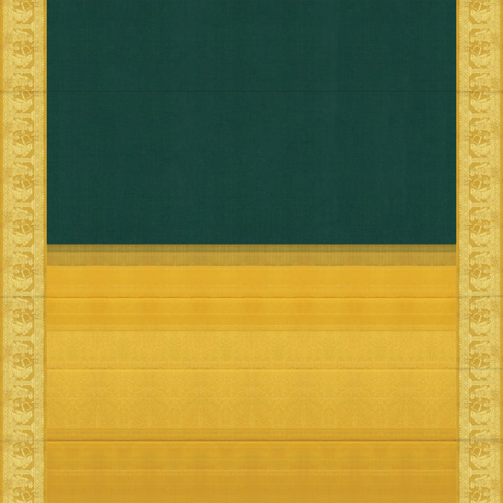 Handwoven Green with Yellow Kanjivaram Silk Saree - 2326T005858DSC