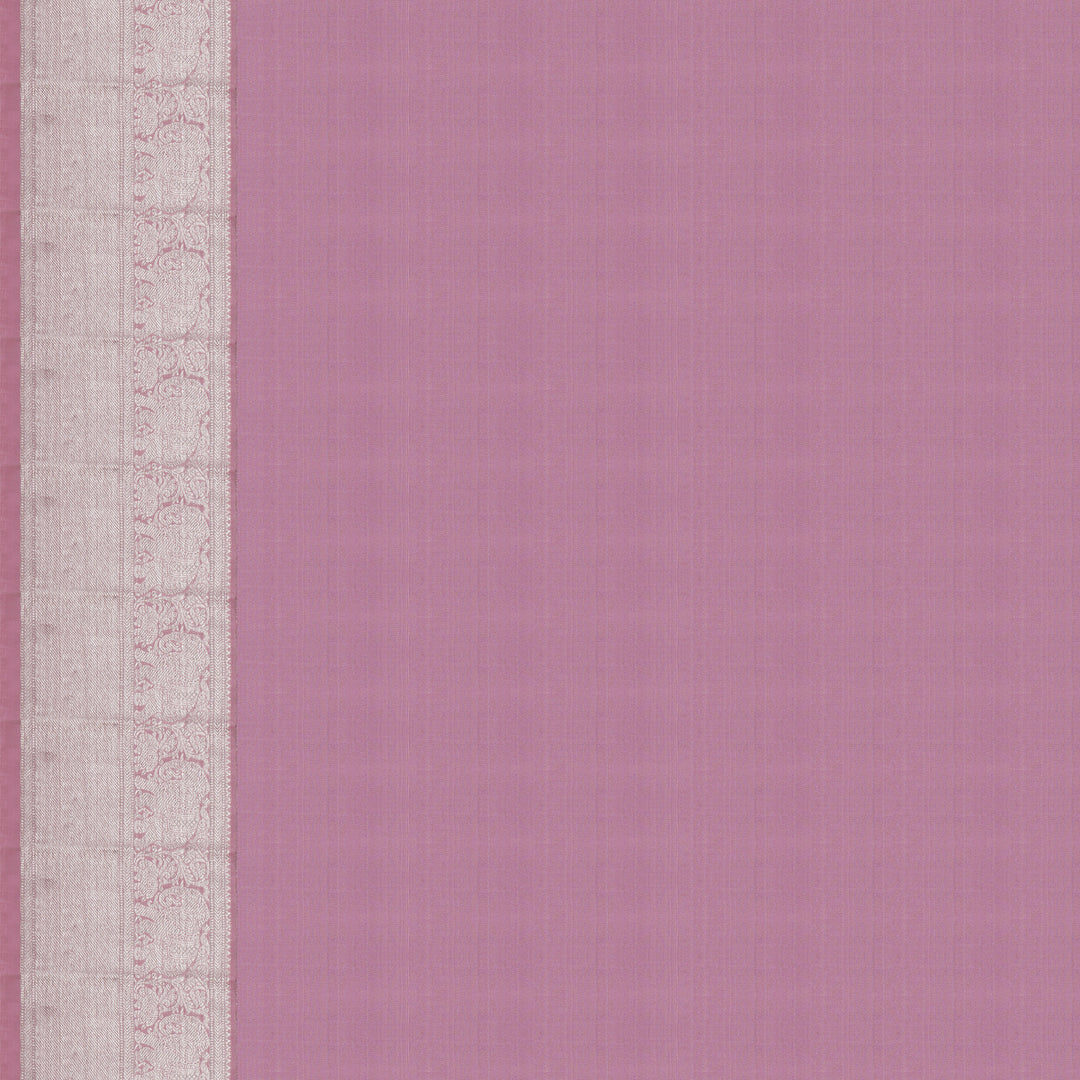 Handwoven Beige with Pink Kanjivaram Silk Saree - 2315T010895DSC
