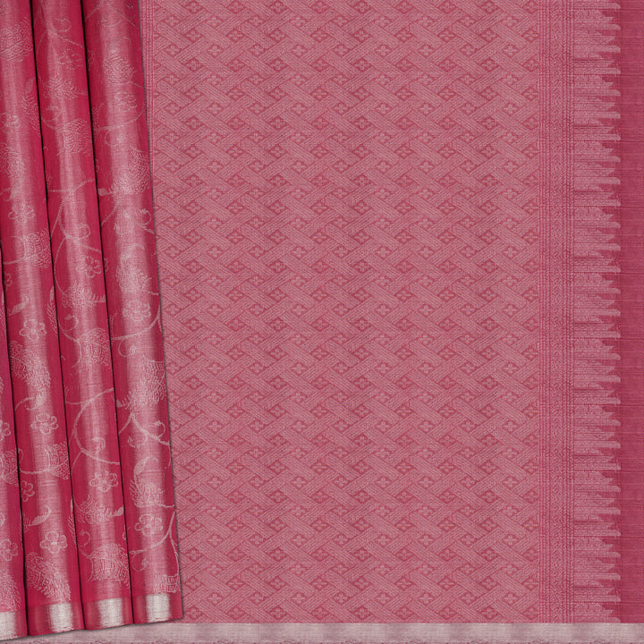 Handwoven Pink Upada Silk Saree - 2329T011219DSC