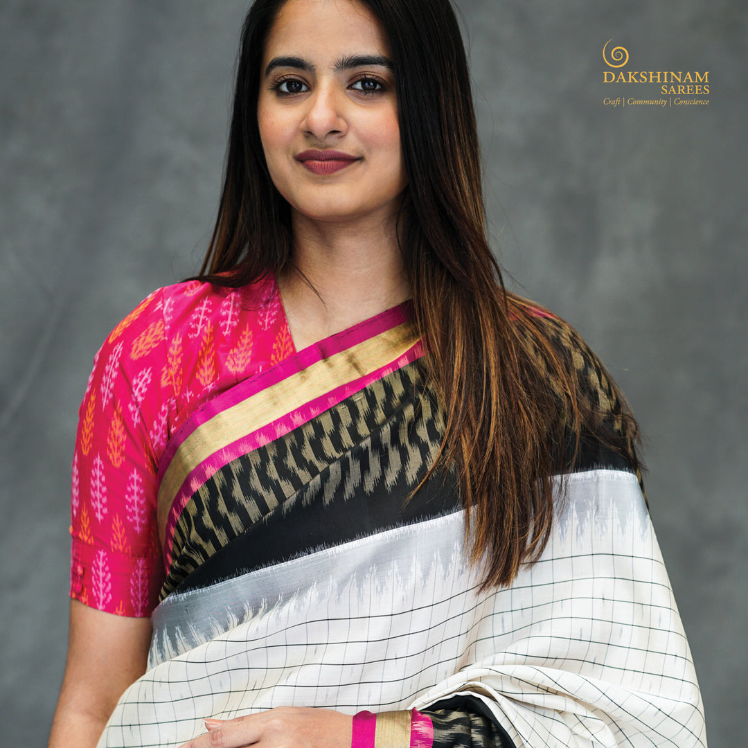 Handwoven Soft Silk Ikat saree