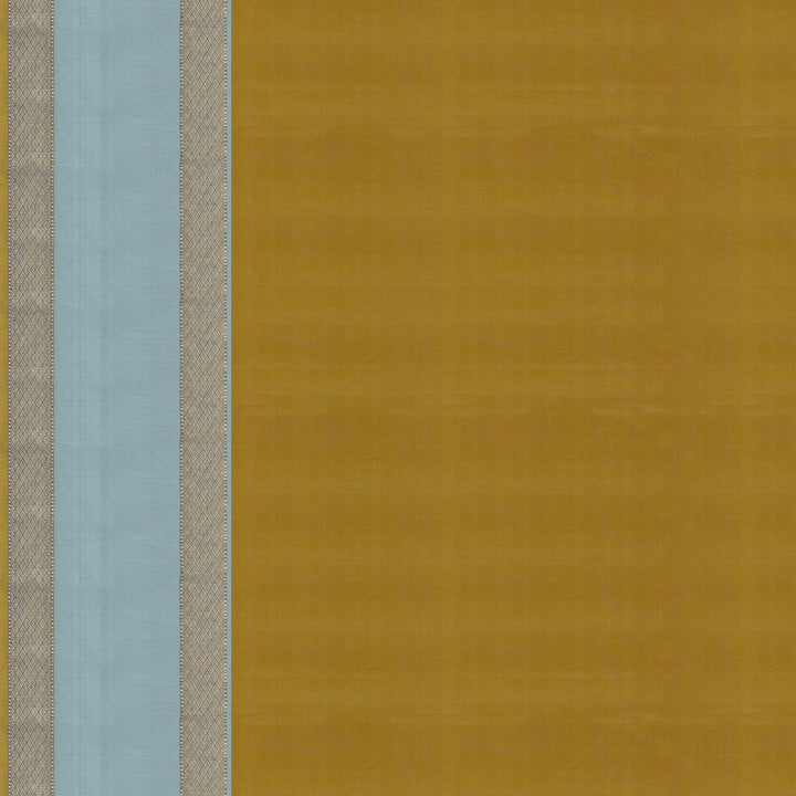 Handwoven Blue with Yellow Kanjivaram Silk Saree - 1718T007212DSC