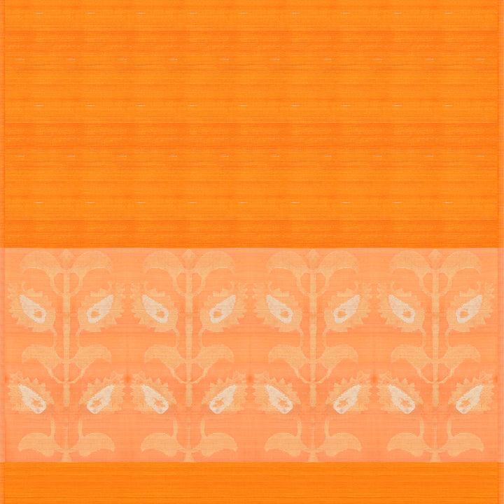 Handwoven Orange with Beige Matka Silk Saree -793T001053DSC  - Full View