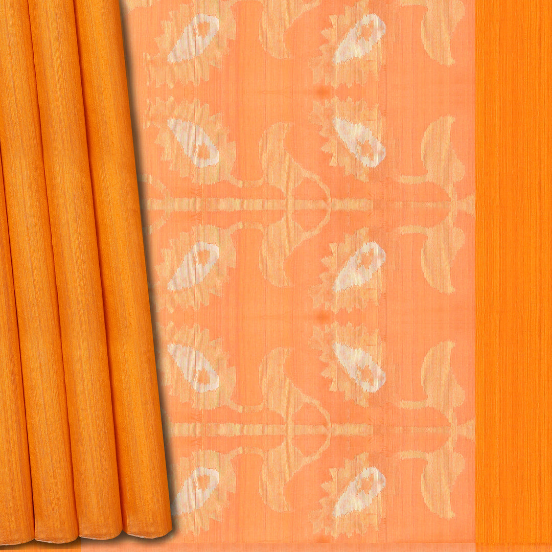 Handwoven Orange with Beige Matka Silk Saree -793T001053DSC - Cover View