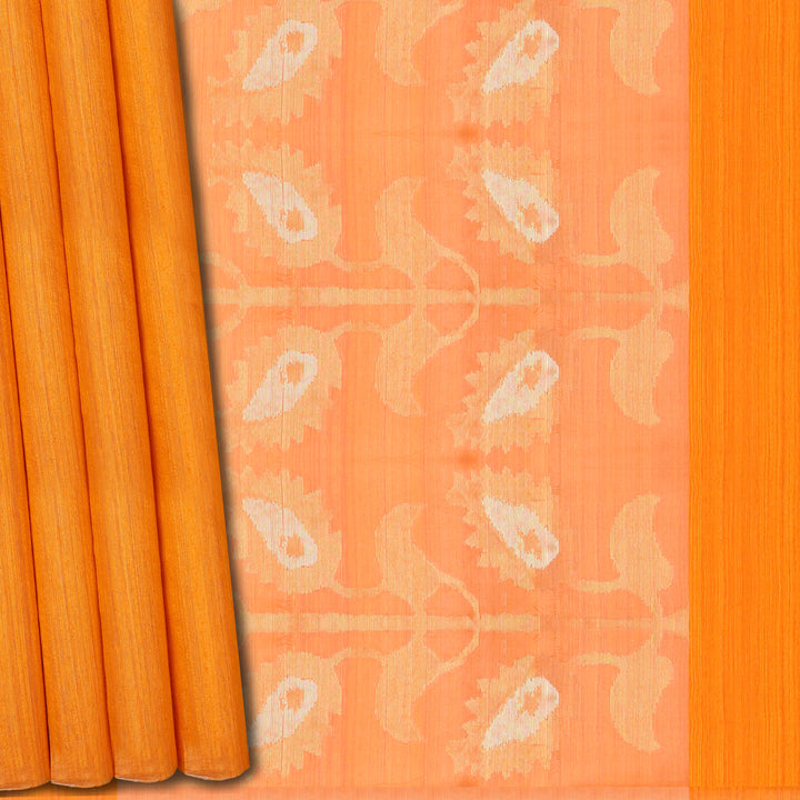 Handwoven Orange with Beige Matka Silk Saree -793T001053DSC - Cover View