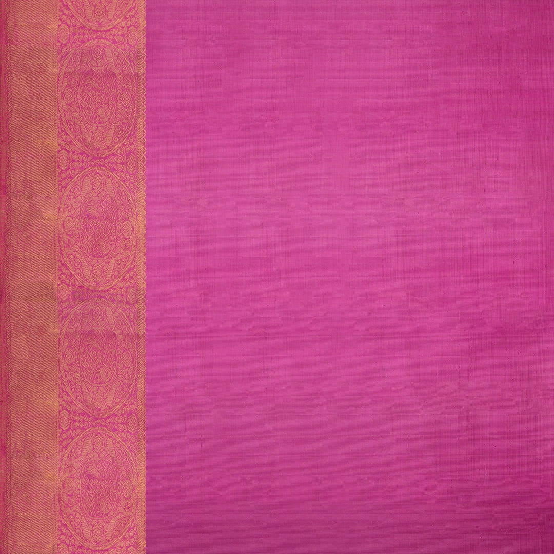 Handwoven Mauve with Pink Kanjivaram Silk Saree - 9T001367DSC - Blouse View
