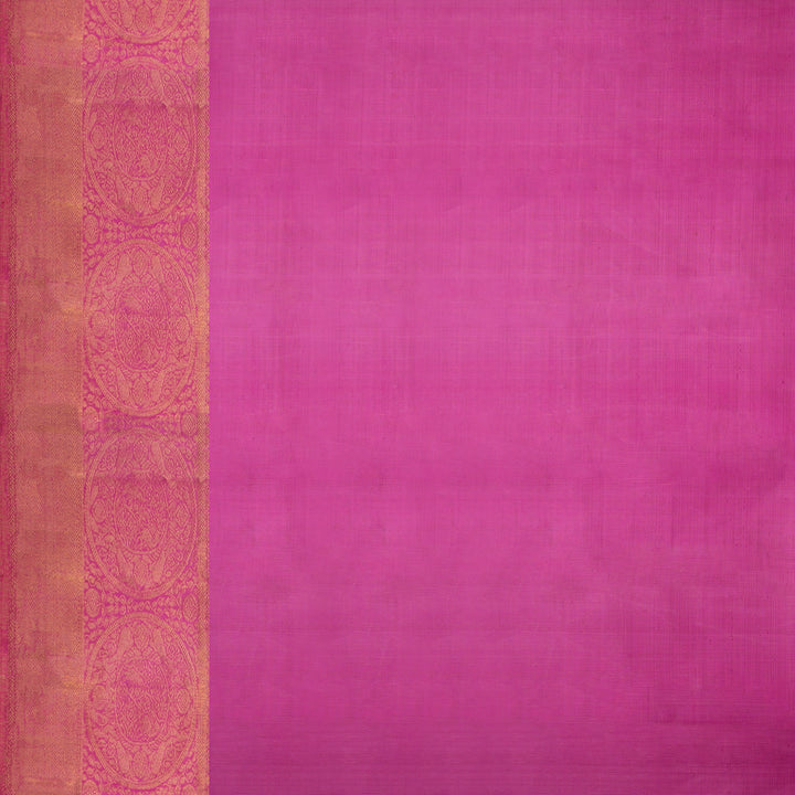 Handwoven Mauve with Pink Kanjivaram Silk Saree - 9T001367DSC - Blouse View