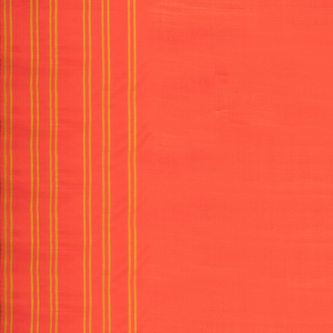 Handwoven Green with Red Kanjivaram Silk Saree - 573T001479DSC - Blouse View