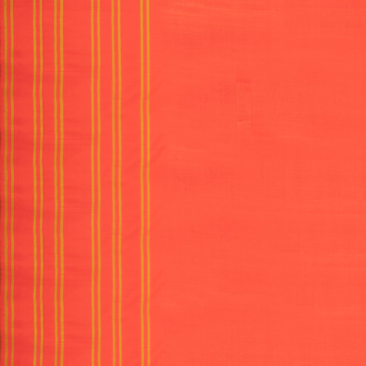 Handwoven Green with Red Kanjivaram Silk Saree - 573T001479DSC - Blouse View